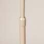Foto 31504-11: Beige booglamp met ronde bamboe kap in naturel met zwart 