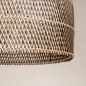 Foto 31504-13: Beige booglamp met ronde bamboe kap in naturel met zwart 