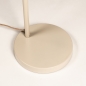 Foto 31504-15: Beige booglamp met ronde bamboe kap in naturel met zwart 