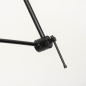 Foto 31510-13: Zwarte knikarm hanglamp verstelbaar met ronde bamboe kap 