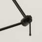 Foto 31511-12: Verstelbare hanglamp met knikarmen en twee ronde kappen van bamboe in naturel met zwart