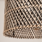 Foto 31517-11: Beige knikarm verstelbare hanglamp met bamboe kap in naturel en zwart
