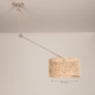 Foto 31518-1: Beige verstelbare hanglamp met ronde bamboe kap E27