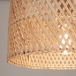 Foto 31518-10: Beige verstelbare hanglamp met ronde bamboe kap E27
