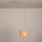 Foto 31518-3: Beige verstelbare hanglamp met ronde bamboe kap E27