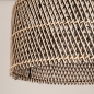 Foto 31521-11: Beige knikarm verstelbare hanglamp met bamboe kap in naturel en zwart