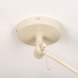 Foto 31521-12: Beige knikarm verstelbare hanglamp met bamboe kap in naturel en zwart