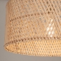 Foto 31522-8: Beige verstelbare hanglamp met ronde bamboe kap E27