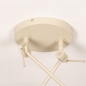 Foto 31523-11: Verstelbare dubbele hanglamp in beige met grote kappen van bamboe