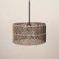 Foto 31525-7: Bamboe Hanglamp met Zwarte Pendel – Natuurlijk, Tijdloos en Veelzijdig