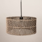 Foto 31527-7: Bamboe Hanglamp met Zwarte Pendel – Natuurlijk, Tijdloos en Veelzijdig