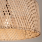 Foto 31528-8: Hanglamp met naturel bamboe kap en zwarte pendel