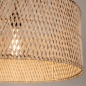 Foto 31530-8: Grote bamboe hanglamp in naturel met zwarte pendel
