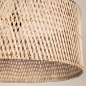 Foto 31530-9: Grote bamboe hanglamp in naturel met zwarte pendel