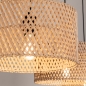 Foto 31536-12: Rotan hanglamp met 3 bamboe kappen in naturel E27