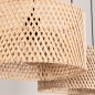 Foto 31536-13: Rotan hanglamp met 3 bamboe kappen in naturel E27
