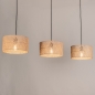 Foto 31536-4: Rotan hanglamp met 3 bamboe kappen in naturel E27
