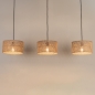 Foto 31536-6: Rotan hanglamp met 3 bamboe kappen in naturel E27