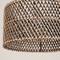 Foto 31539-11: Rotan hanglamp met ronde bamboe kap aan beige pendel E27