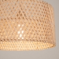 Foto 31540-10: Beige hanglamp met ronde rotan kap E27