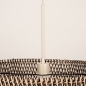 Foto 31543-12: Extra grote rotan hanglamp met beige pendel en ronde kap van gevlochten bamboe 