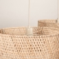 Foto 31546-15: Beige hanglamp met twee rotan kappen in naturel E27
