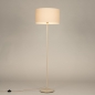 Foto 31549-5: Beige vloerlamp met beige stoffen kap E27 Japandi