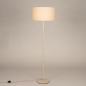 Foto 31549-6: Beige vloerlamp met beige stoffen kap E27 Japandi