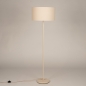 Foto 31549-7: Beige vloerlamp met beige stoffen kap E27 Japandi