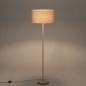 Foto 31550-3: Beige vloerlamp met ronde kap van linnen in taupe 