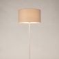 Foto 31550-6: Beige vloerlamp met ronde kap van linnen in taupe 