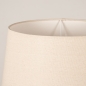 Foto 31554-10: Beige smalle vloerlamp met beige conische kap