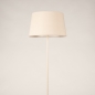 Foto 31554-8: Beige smalle vloerlamp met beige conische kap