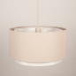 Foto 31557-9 niet_in_feed: Beige Japandi hanglamp met ronde kap van beige stof E27