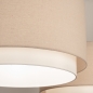 Foto 31558-12 niet_in_feed: Beige Japandi hanglamp met twee ronde kappen van beige stof 