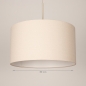 Foto 31561-1: Beige hanglamp met linnen lampenkap