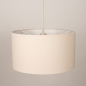 Foto 31561-6: Beige hanglamp met linnen lampenkap