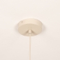 Foto 31562-10: Beige hanglamp met bruine kap van stof in het rond E27