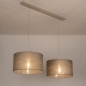 Foto 31567-2: Beige Pendelleuchte mit zwei taupefarbenen Schirmen E27