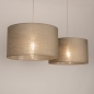 Foto 31567-5: Beige Pendelleuchte mit zwei taupefarbenen Schirmen E27