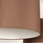 Foto 31569-10: Beige hanglamp met twee bruine stoffen kappen E27