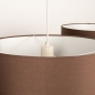 Foto 31569-11: Beige hanglamp met twee bruine stoffen kappen E27