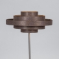Foto 31572-3: Stalen vloerlamp met bruine stoffen kap E27 dimbaar