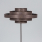 Foto 31572-4: Stalen vloerlamp met bruine stoffen kap E27 dimbaar