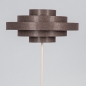 Foto 31573-13: Beige vloerlamp met bruine stoffen kap