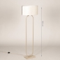 Foto 31589-1: Japandi vloerlamp in beige met velvet kap ovaal in beige