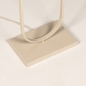 Foto 31589-11: Japandi vloerlamp in beige met velvet kap ovaal in beige