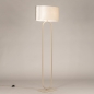 Foto 31589-2: Japandi vloerlamp in beige met velvet kap ovaal in beige