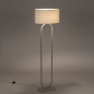 Foto 31589-3: Japandi vloerlamp in beige met velvet kap ovaal in beige