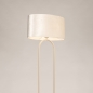 Foto 31589-5: Japandi vloerlamp in beige met velvet kap ovaal in beige